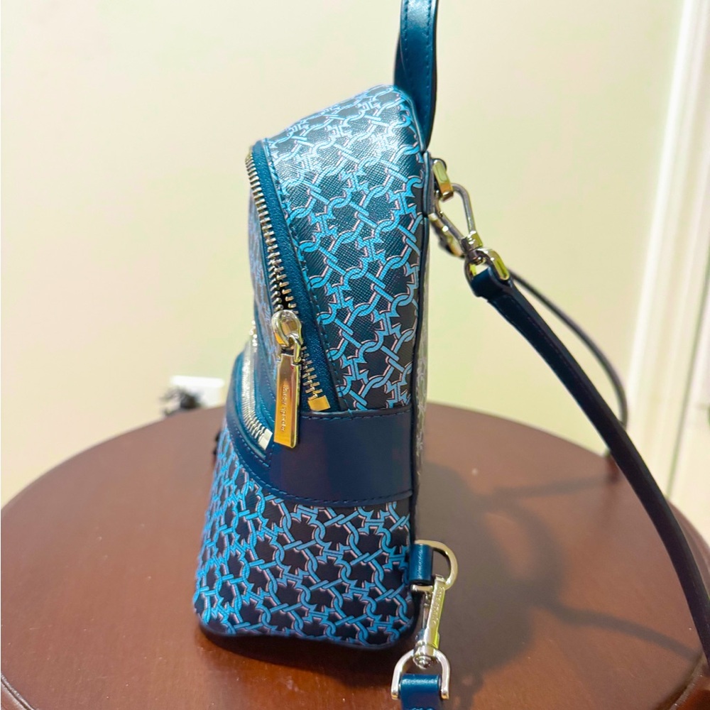 Kate Spade Mini Blue Pattern Backpack - Picture 3 of 7